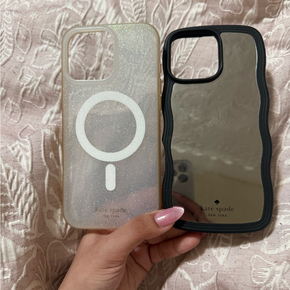 kate spade Gold & Black Mirror Phone Case TWO PIECES iPhone 16 pro MAX